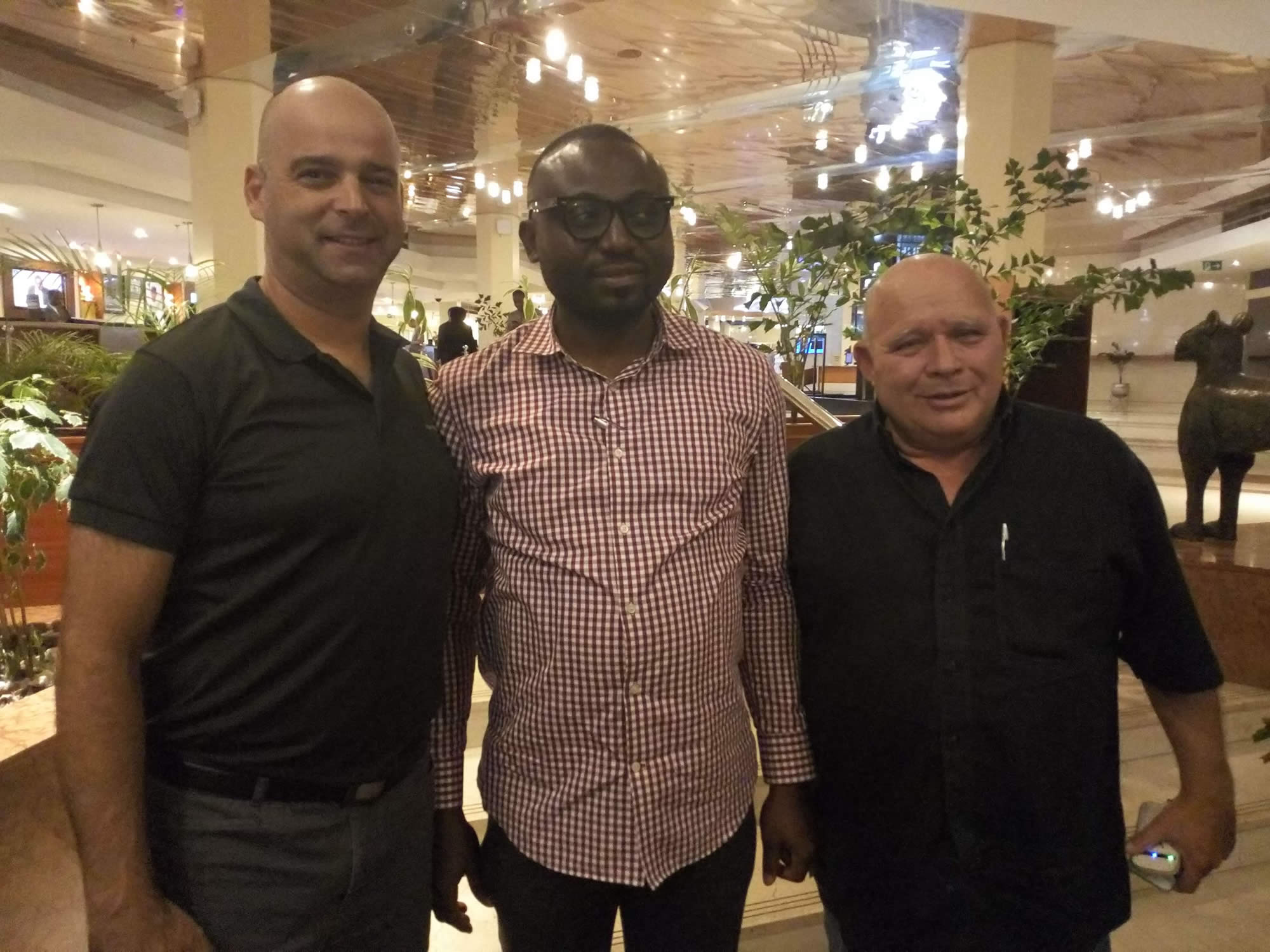 After a successful product presentation to key customers in Nigeria. (From Left) Mr Yoav Lehiman, Regional Sales Manager North America & Africa IMI Systems, Mr Nick Chinonso Okoye, CEO EQUIP (Middle) and Mr Ziv Kalay, Director of Marketing Africa IMI Systems.